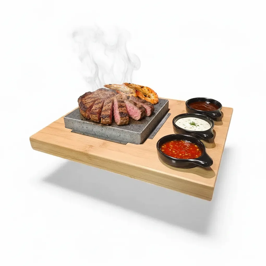 Grillstein sett med 3 skåler