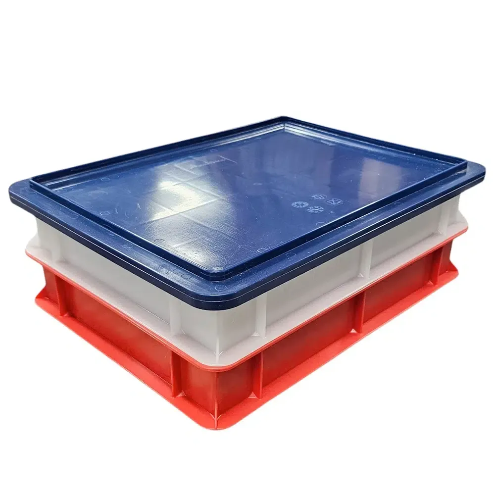 Modenzo Hevekasser i 2 pk. med lokk (Rødt, hvitt og blått)