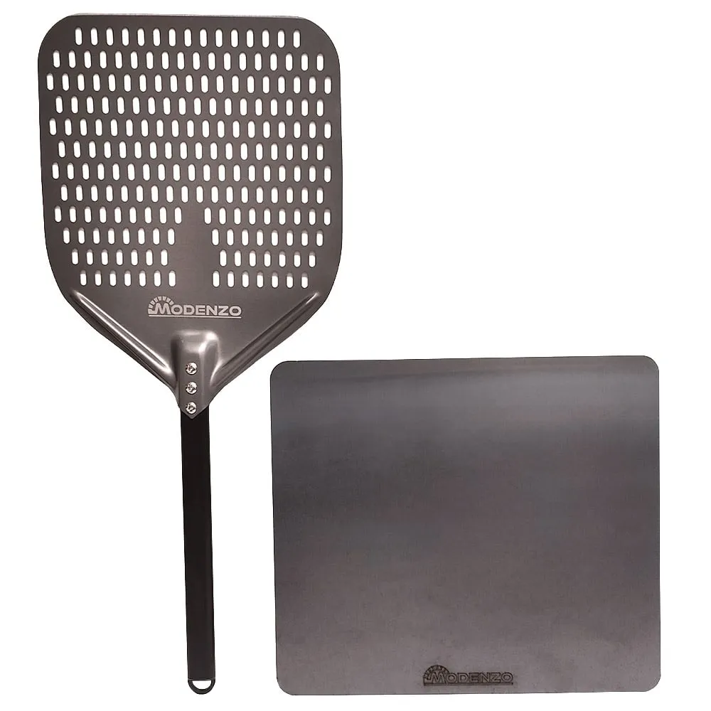 Modenzo Pizzastål 6 mm. med spade - Pakketilbud 2